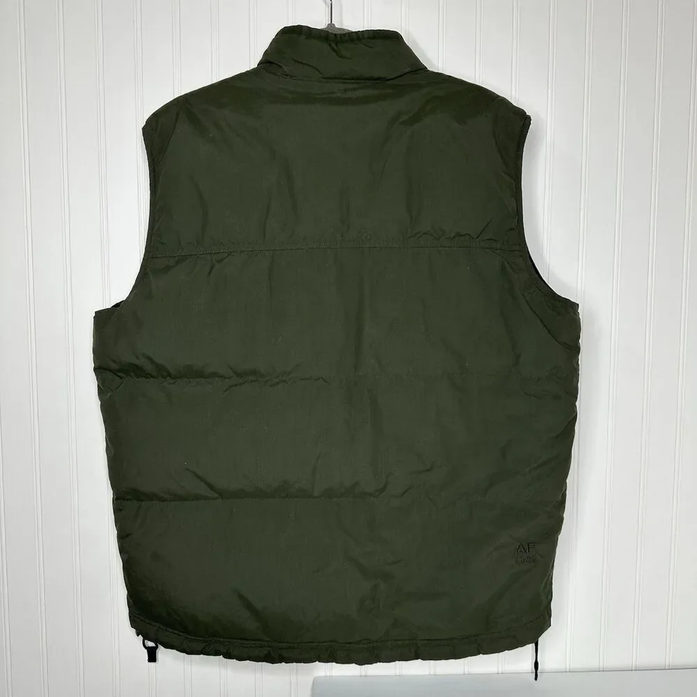 Y2K‎ Vintage Abercrombie & Fitch Duck Down Puffer Vest Reversible Size M READ